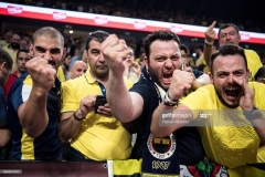ISTANBUL, TURKEY - MAY 21:  Fenerbahce Istanbul«s supporters during the Championship Game 2017 Turkish Airlines EuroLeague Final Four between Fenerbahce Istanbul v Olympiacos Piraeus at Sinan Erdem Dome on May 21, 2017 in Istanbul, Turkey.  (Photo by Patrick Albertini/Euroleague Basketball via Getty Images)