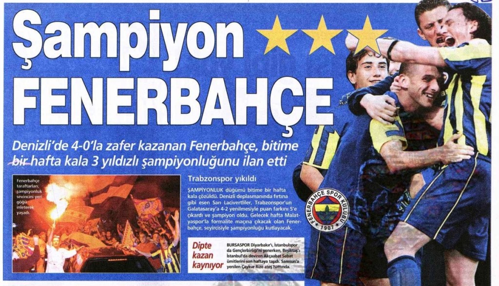 Fenerbahçe'nin Yirmi Dördüncü Türkiye Şampiyonluğu