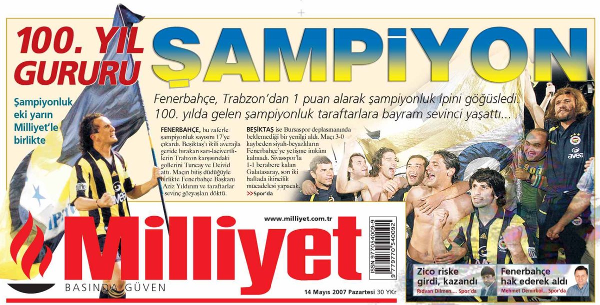 Fenerbahçe’nin Yirmi Altıncı Türkiye Şampiyonluğu