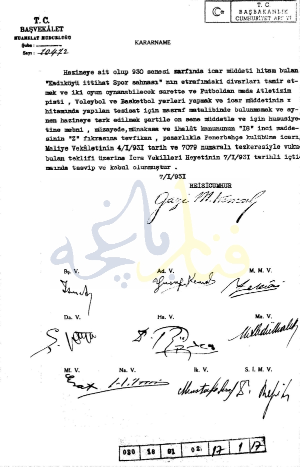 Atatürk ve Fenerbahçe&nbsp;Stadı