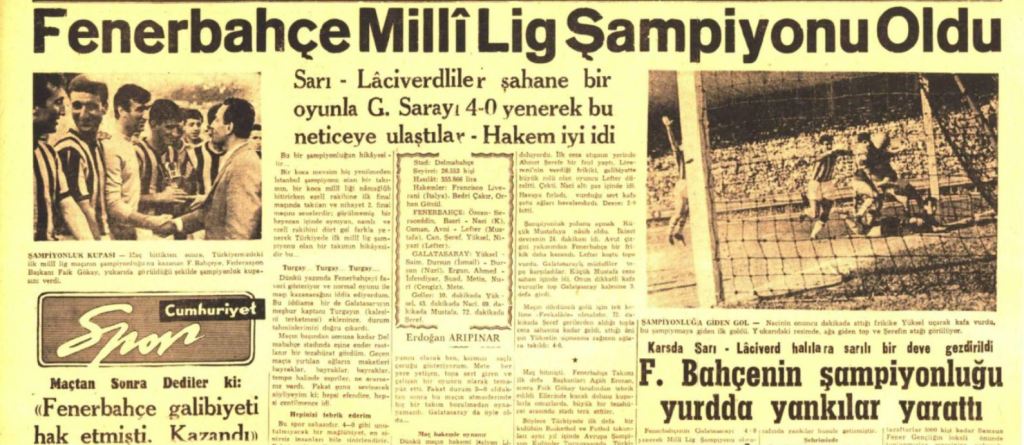 Fenerbahçe'nin Onuncu Türkiye Şampiyonluğu