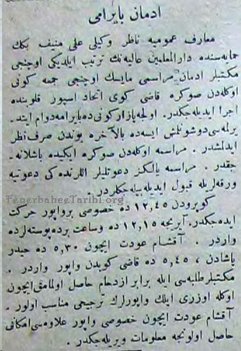 Atatürk Fenerbahçe Stadı'nda!