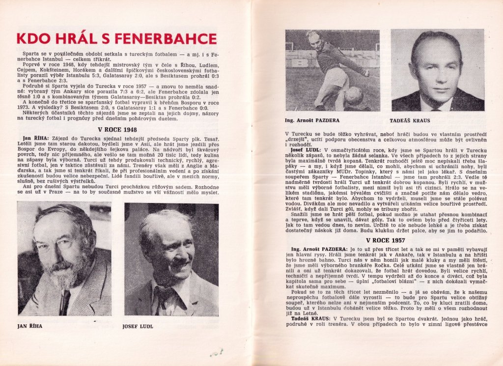 13 Eylül 1989 | Sparta Prag - Fenerbahçe Maç Broşürü Set 15
