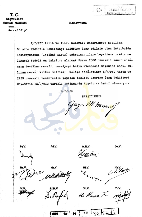 Atatürk ve Fenerbahçe Stadı