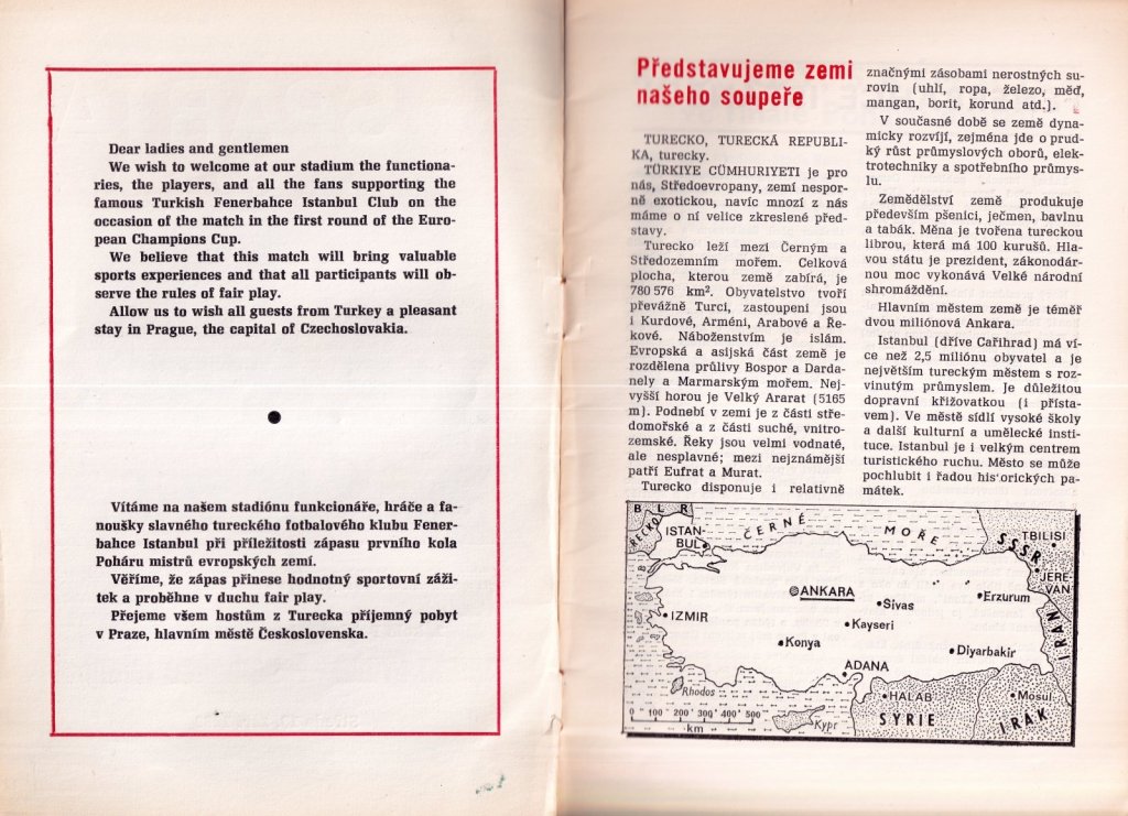 13 Eylül 1989 | Sparta Prag - Fenerbahçe Maç Broşürü Set 2