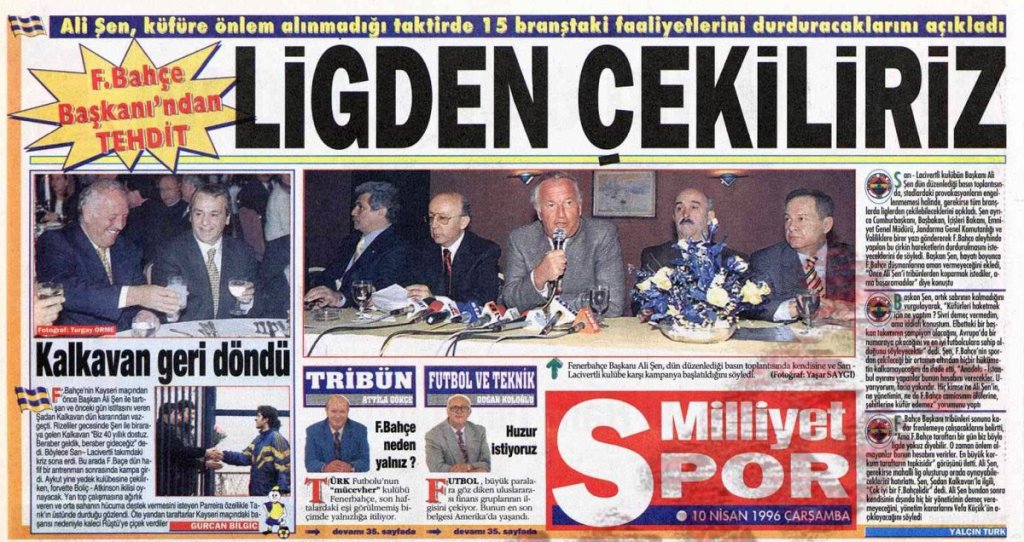 Fenerbahçesiz Bir Milli Lig