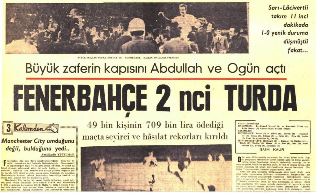 Babadan Oğula 1968 Manchester City&nbsp;Maçı