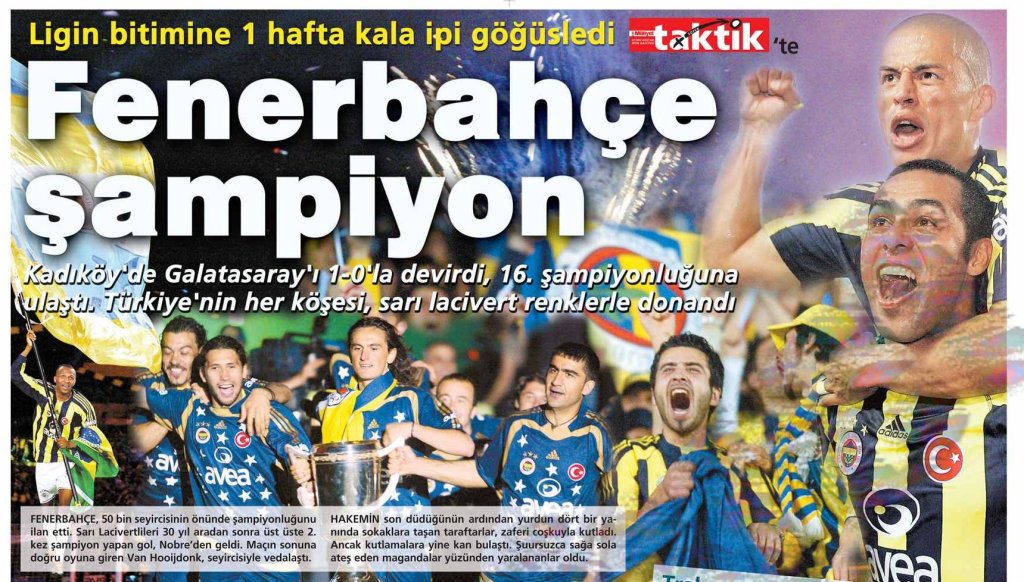 Fenerbahçe’nin Yirmi Beşinci Türkiye Şampiyonluğu