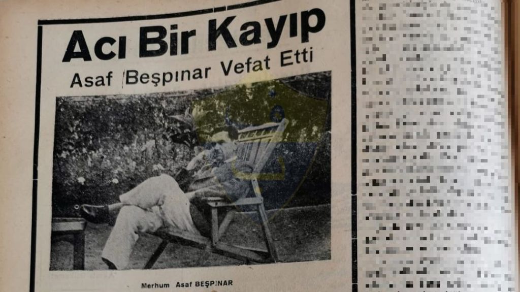 Asaf Beşpınar’ın Ölüm Yıl&nbsp;Dönümü