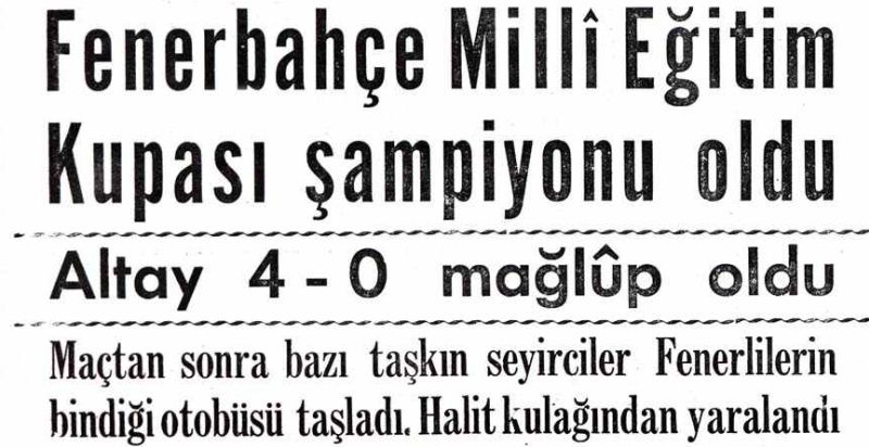 Fenerbahçe'nin Dokuzuncu Türkiye Şampiyonluğu