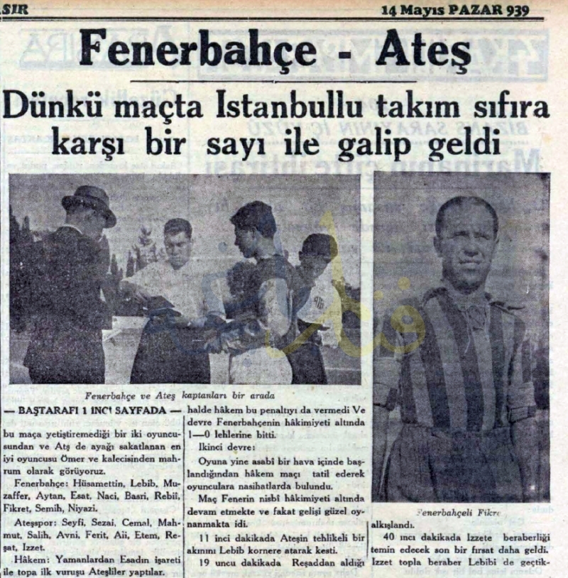 Fenerbahçe Tarihinde Bugün